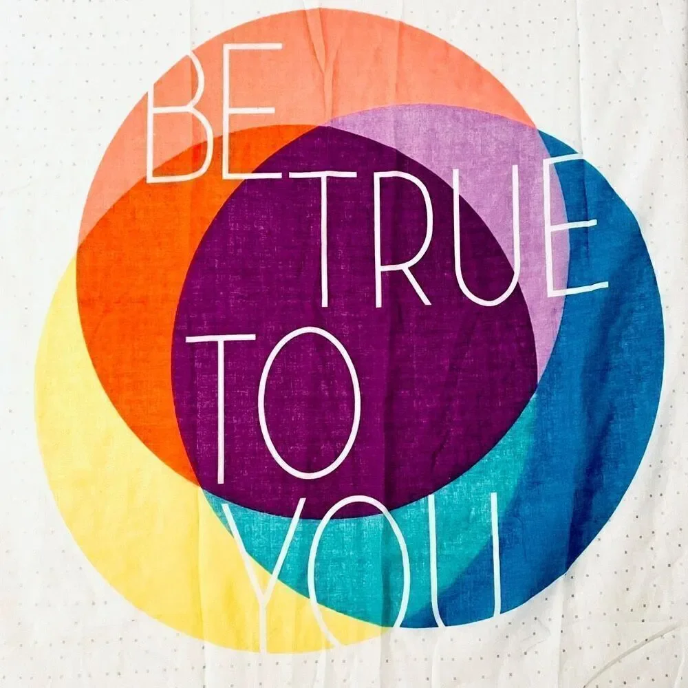 NWT Vintage Aeropostale Be True To You Rainbow Colors Pride Scarf Wrap Pashmina